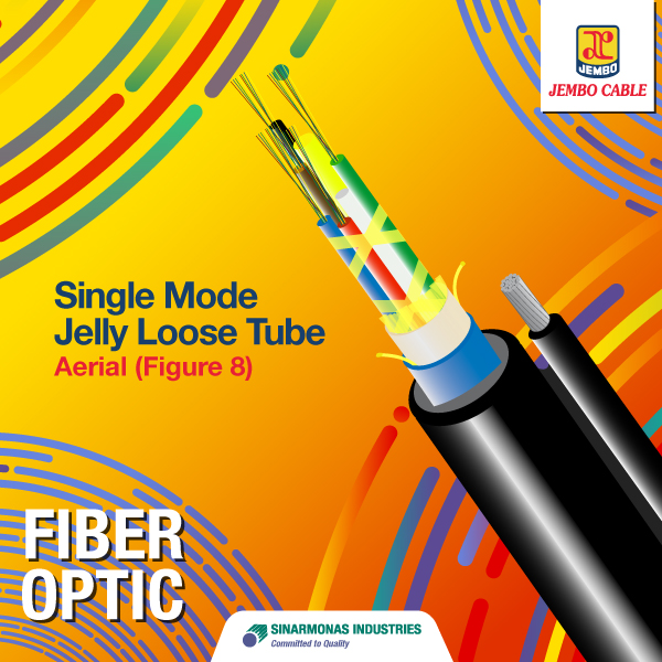 Kabel Fiber Optik Single Mode Jelly Loose Tube Fiber Optic - Aerial (Figure 8) 