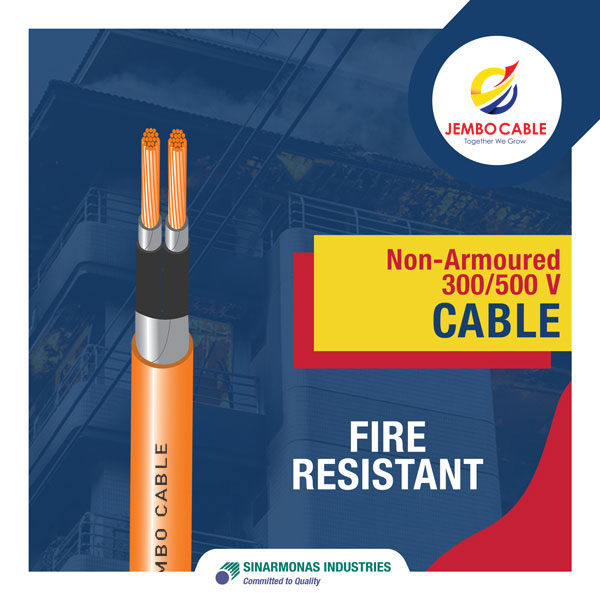 Kabel Fire Resistant Non-Armoured 300/500 V